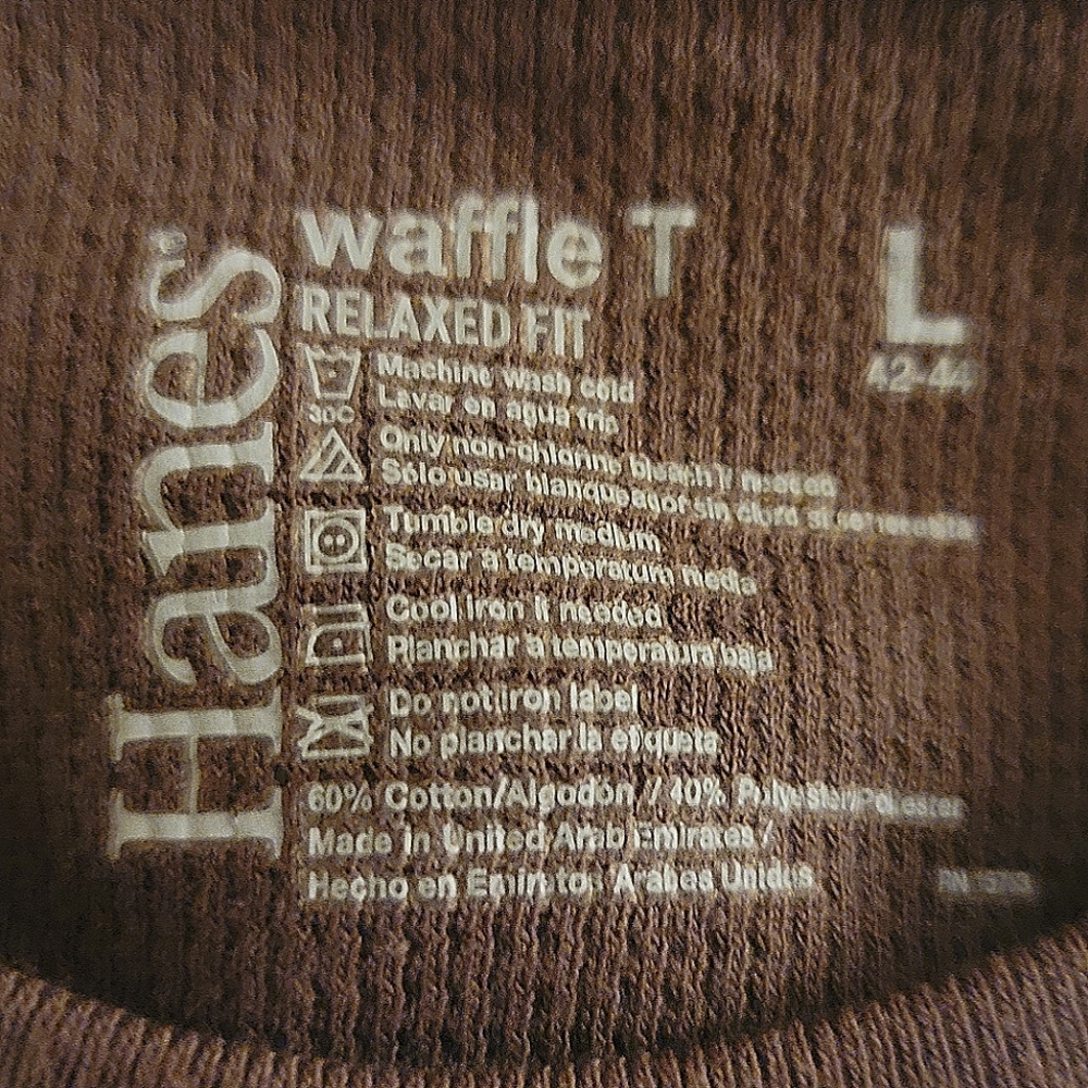 Long Sleeve Brown waffle cone shirt